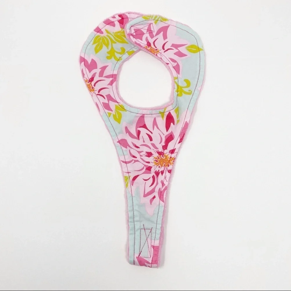 Baby Girls Bib and Pacifier Holder Combo